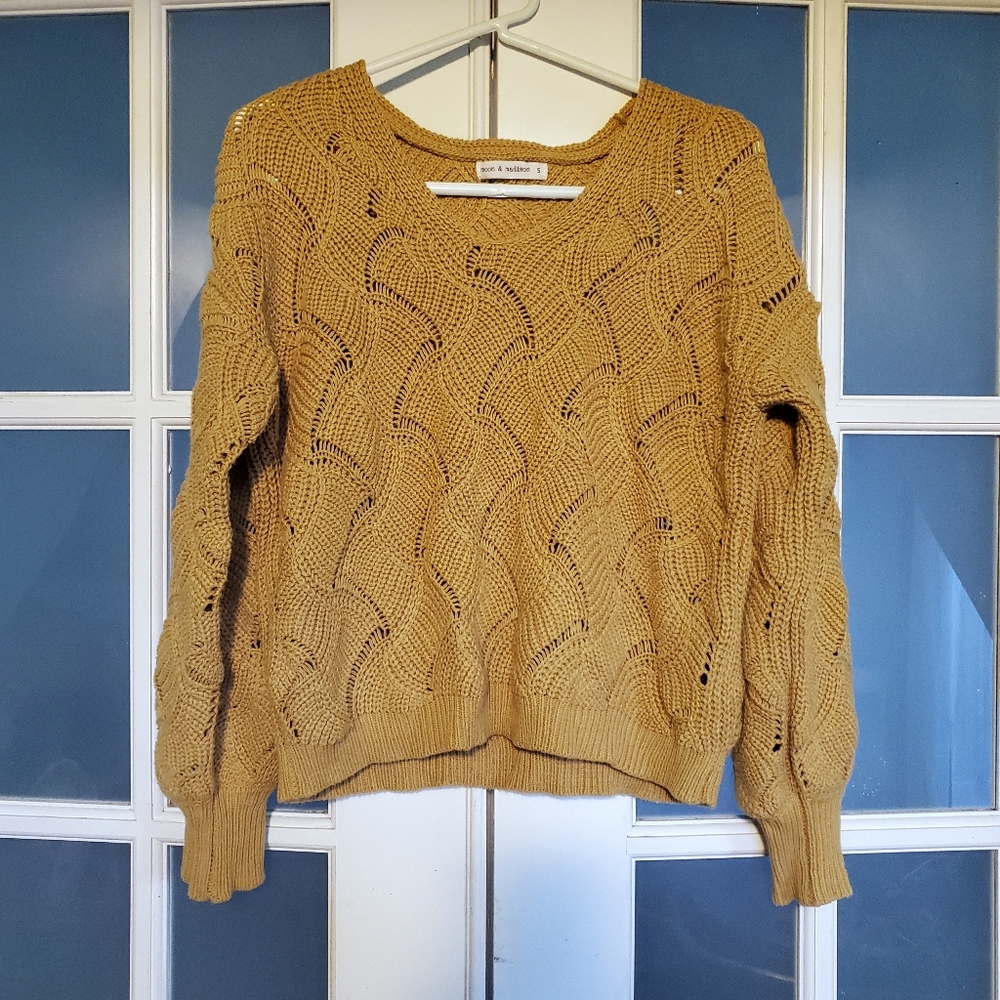 Open Knit Yellow Sweater